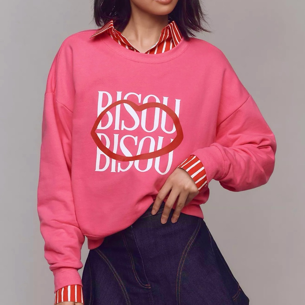 Anthropologie Maeve x Jordan Nickson Bisou Bisou Sweatshirt